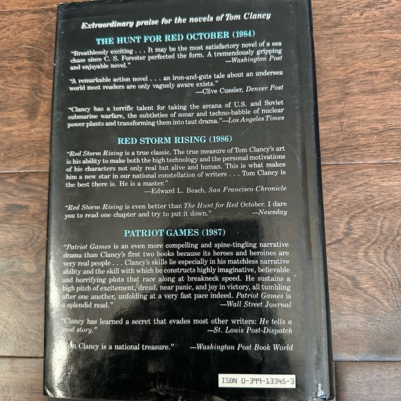 Tom Clancy Hardcover Book - Picture 3 of 8